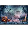Happy Halloween Skeletons Photography Backdrop Spooky Forest Moonlit Pumpkin Lantern Party Decor Photo Studio Props Background