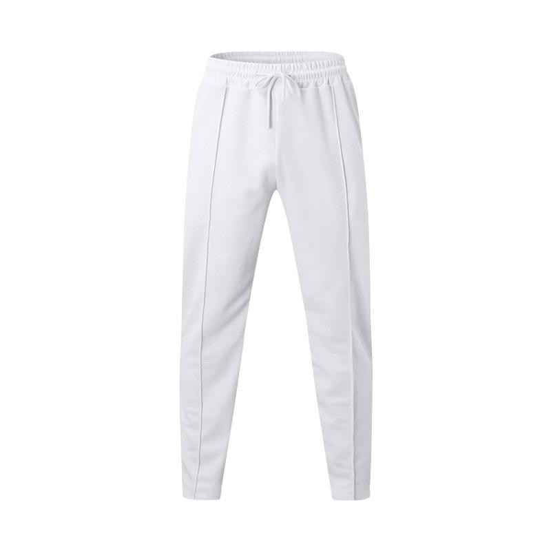 2024 Men's Waffle Casual Pants: Trendy Toothpick Stripe, Comfortable Straight-Fit for Spring & Autumn