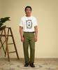 Beulonseun Spray Number Loopwheeled Graphic Tee White
