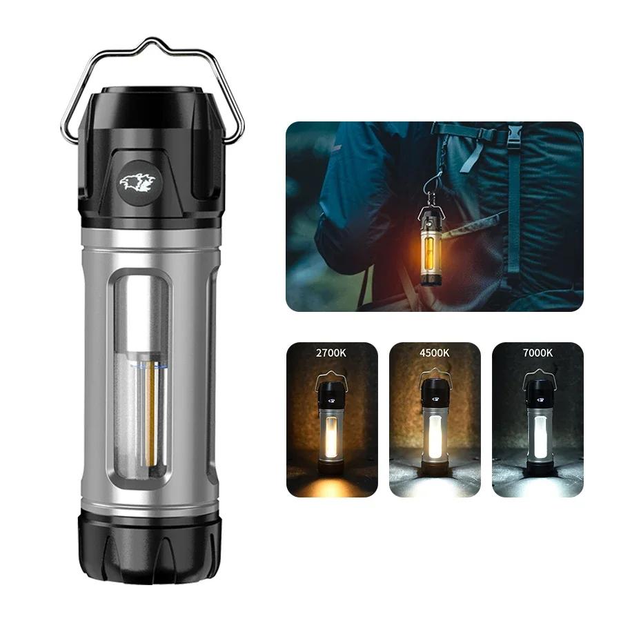 Multi Functional Camping Light Outdoor LED Night light with Hook Magnet Type C Rechargeable Flashlight Waterproof Travel Light