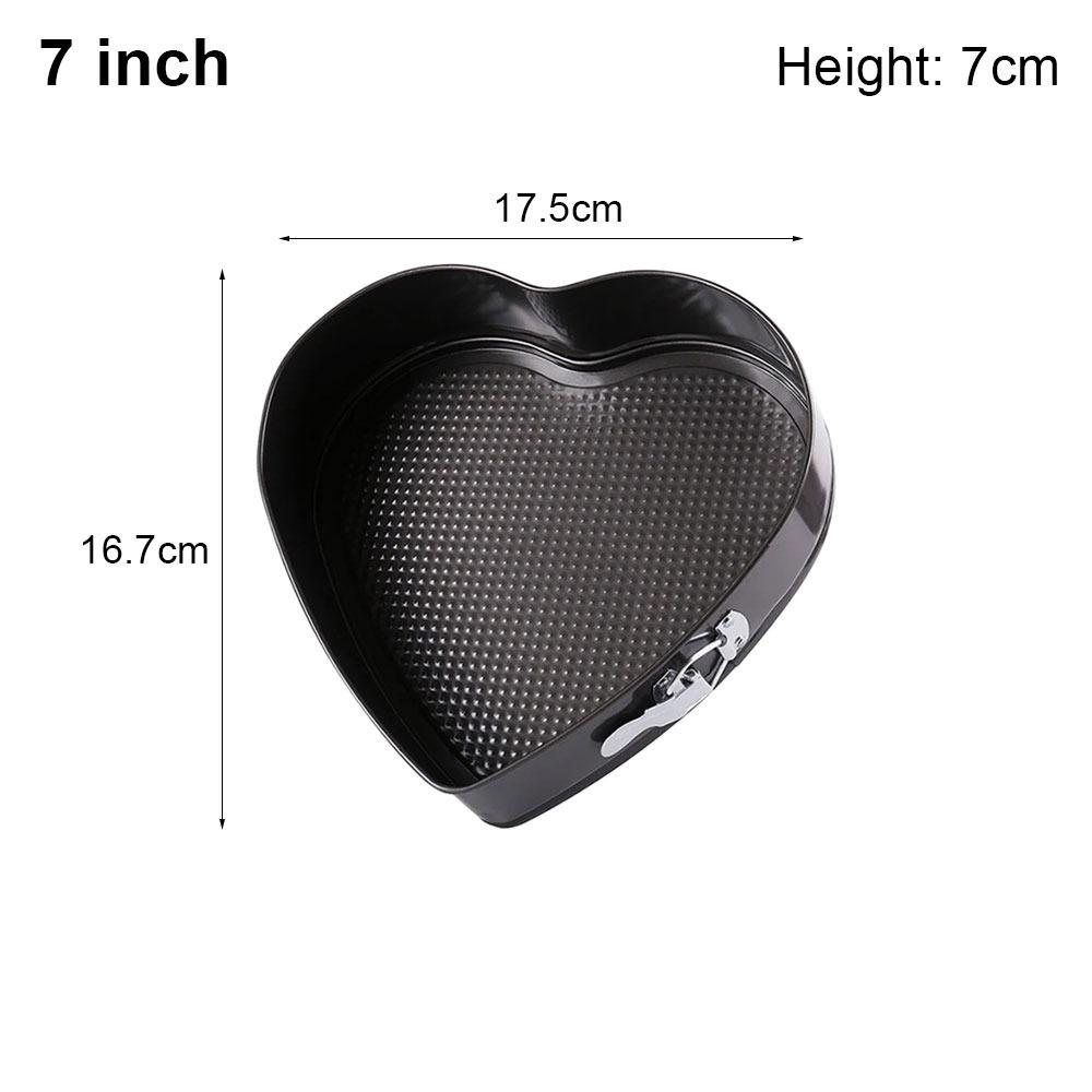 

1 шт. Форма для выпечки из углеродистой стали, антипригарная форма для торта, прочная форма для выпечки торта для дома, кухни, пекарни 7 inch