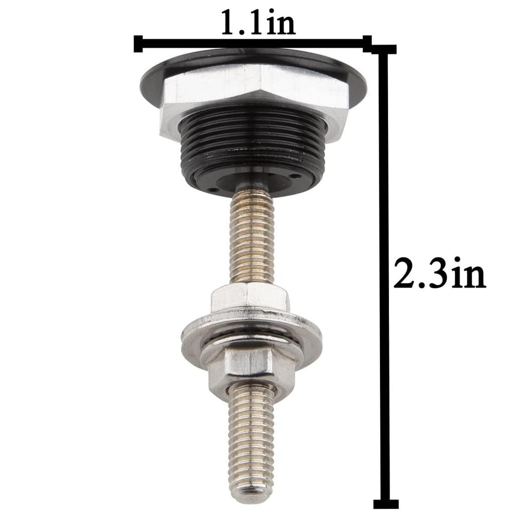 Pack Of 4 Universal Aluminum Vehicle Hood P 1.25''- License Plate Lock Clip, Quick Release Lock Latch Bumper Diameter 1.25 Inch