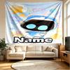Custom Name Personalized Cosmic Bot Crew Print Tapestry, Wall Art Decor, Bedroom, Dorm, Apartment, LivingRoom, Party Backdrop, Gift for Birthday