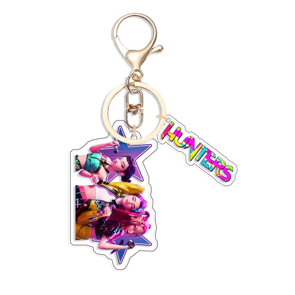 Porte-clés Acrylique pour Chasseurs de Démons Populaire Kpop Huntr-X Mira Rumi Zoey Saja Garçons Sac à Dos Pendentif de Voiture Cadeau Exquis