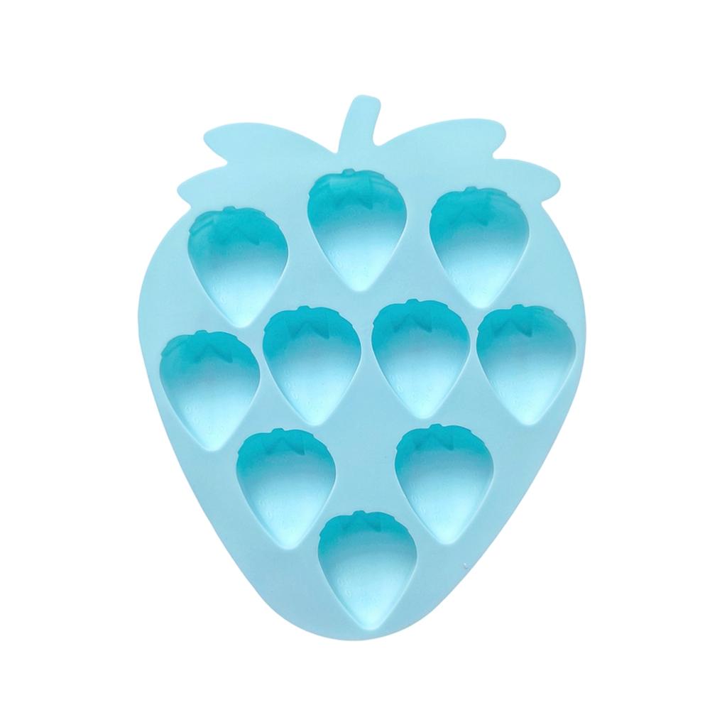 Silicone Strawberry Shaped Ice Cube Tray Mold for DIY Chocolate Candy Baking Mold Flexible Non-Stick Strawberry Ice Mold for Kitchen