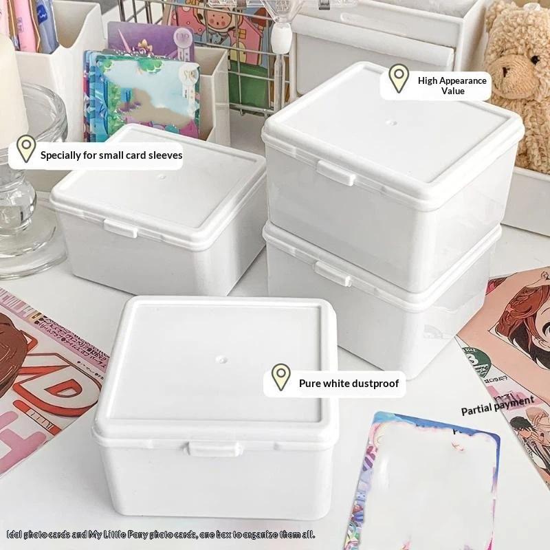 1Pc Korean Transparent Storage Box Card Photocard Storage Box Photo Card Organizer Classification Flip Box