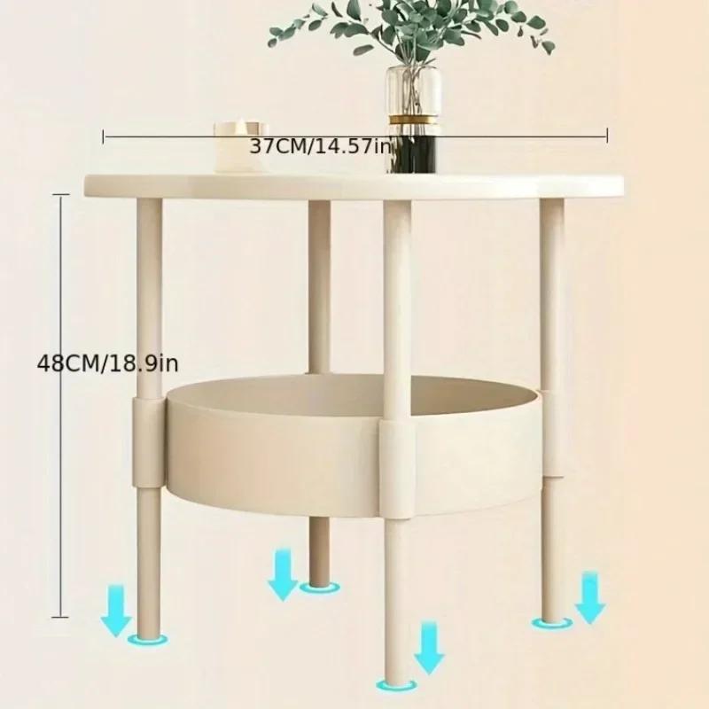Light Luxury Modern Bedside Table, Portable Coffee Table Storage Rack, Fashionable Home Multifunctional Storage Rack, Tea Table