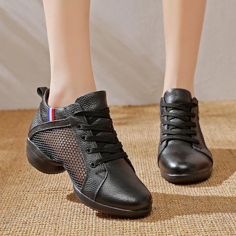  Fashion Woman Leather Salsa Latin Dance Shoes for Women Charm Jazz Dancing Shoe High Heels Platform Shoes Girl Sneaker