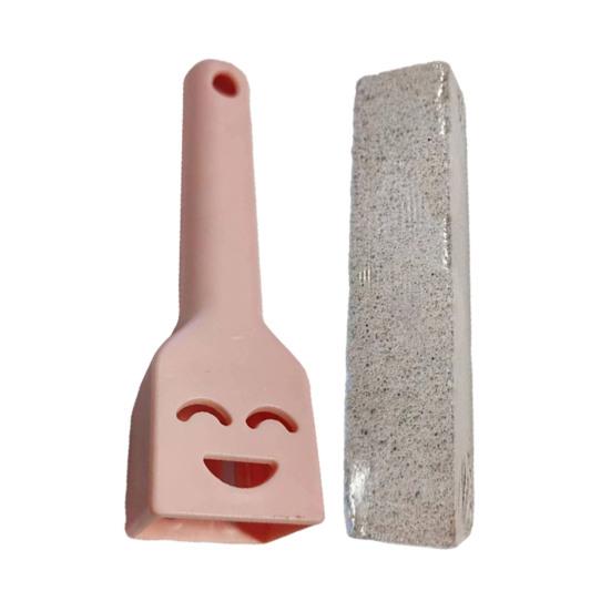 Pumice Stone Toilet Bowl Cleaner with Handle Efficiently Removes Hard Water Rings Calcium Buildup Pumice Stone Scrubber