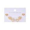S925 Silver Heart Earrings Set: Elegant, Fashionable, Micro-Paved Studs for Women