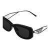 Prada Logo Rectangular Sunglasses Women Sunglasses Black 0PR14YS1AB5S0
