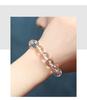 Clear Donghai White Crystal Bracelet - Round Beads, Unisex