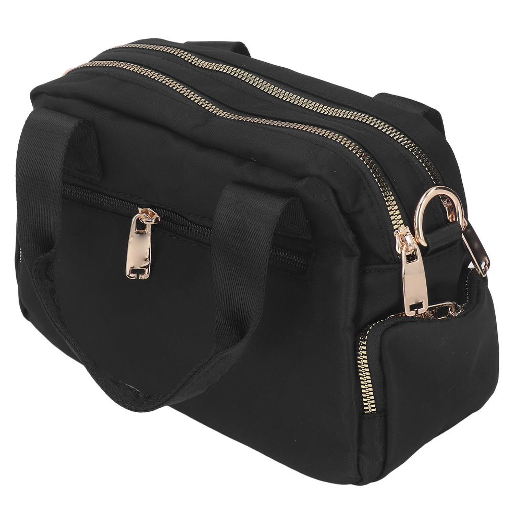 Handbag Hand Bag Long Strap Pretty Design Nylon Single Shoulder Purse for Beach Party Travel Black