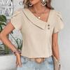 Blusas Casuales Slim de Color Sólido Para Mujer Moda Verano Vintage Camisas y Blusas Elegantes Juveniles Femeninas