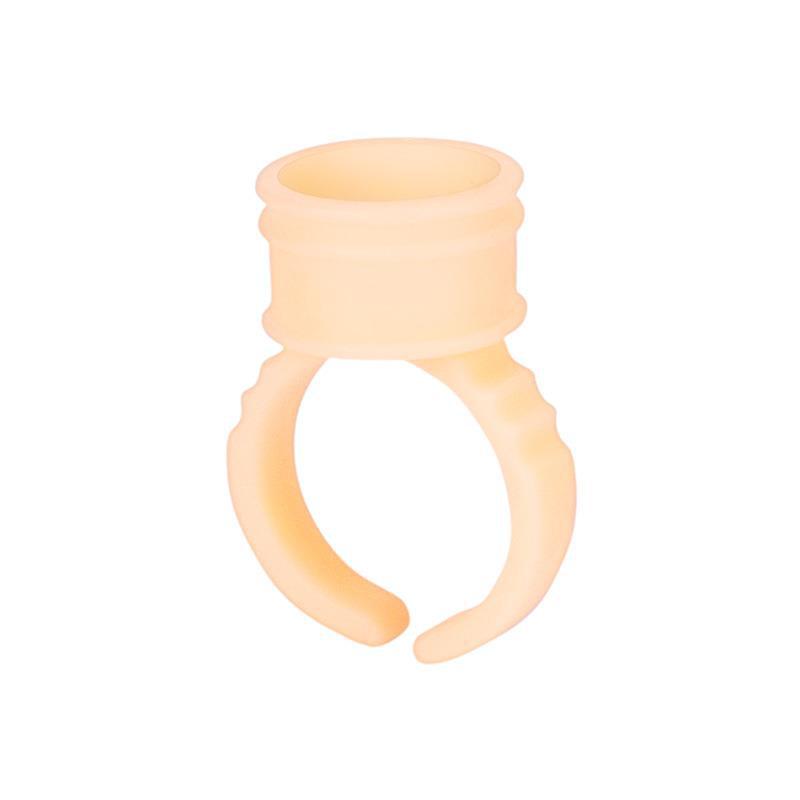 100PCS Disposable Soft Silicone Tattoo & Eyebrow Embroidery Pigment Cups with Finger Ring