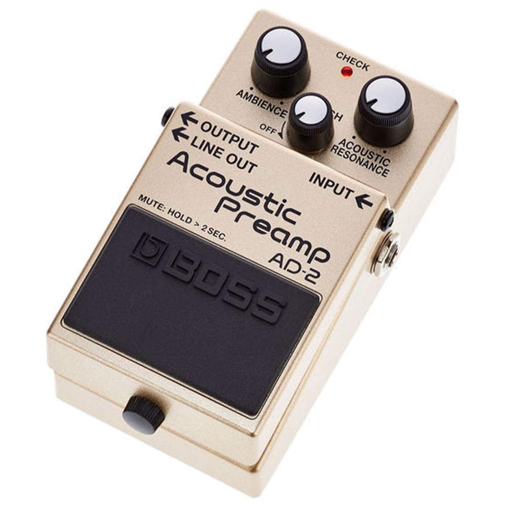 BOSS Acoustic Preamp Compact Effects Pedal for Acoustic Guitars AD-2 Guitars/Electric-Acoustic