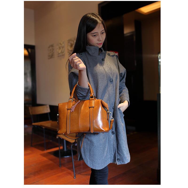 100% Genuine Leather Women Large Handbag Bag Shoulder Ladies Luxury Design Crossbody Bag Commuter Shopping Tote Bag for Women