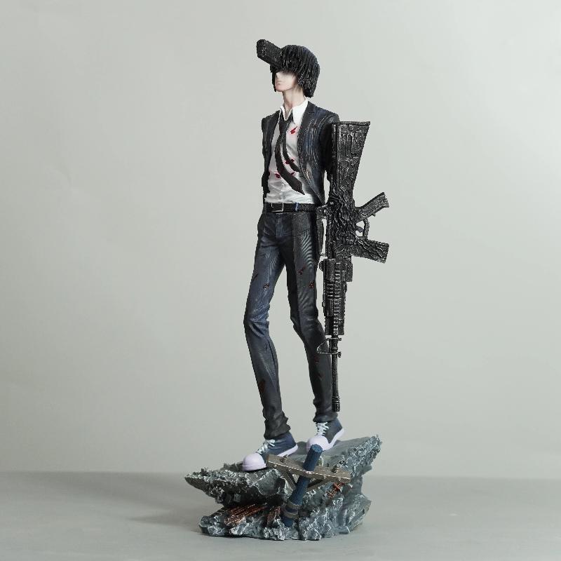 31cm / 12 Zoll Anime Chainsaw Man Hayakawa Aki Dämonenpistole PVC Figur kampfbeschädigter Aki GK Statue Modell Spielzeug Schreibtischverzierung Geschenk