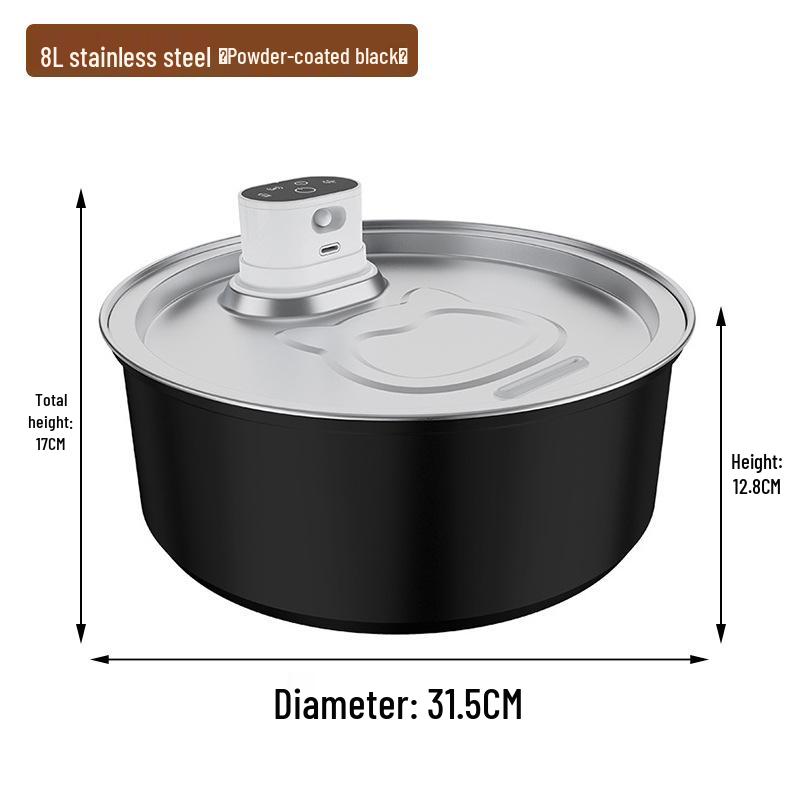 8L Stainless Steel Cat Water Fountain with Smart Sensor