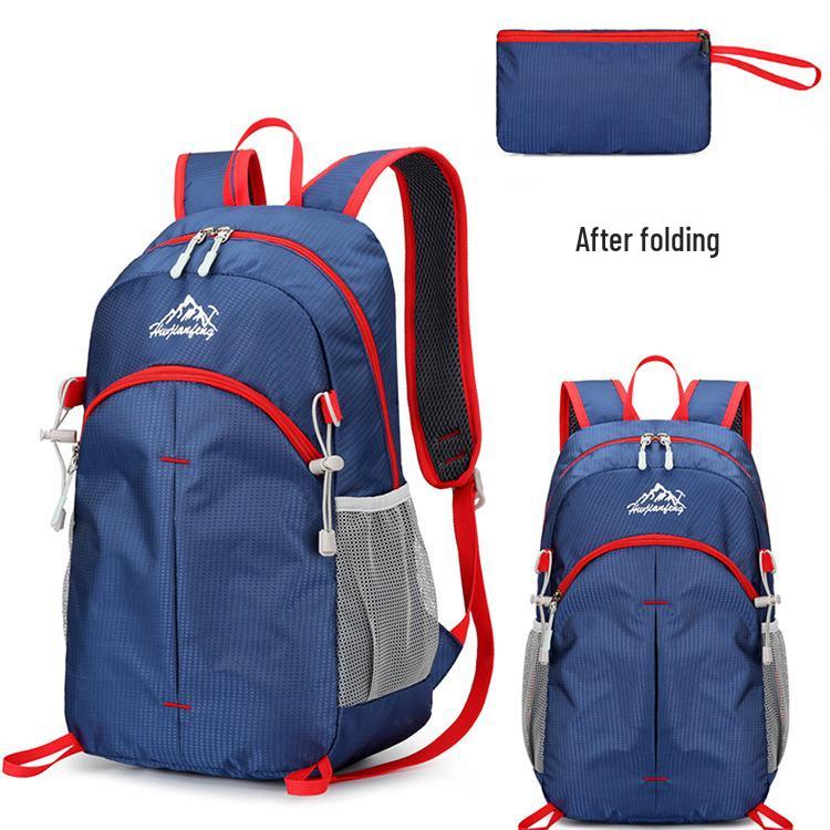 Unisex Outdoor Cycling and Travel Backpack: Wear-Resistant, Foldable, Water-Repellent Nylon Bag
