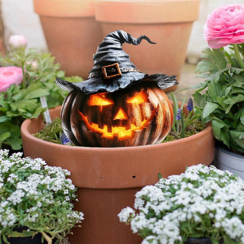 Halloween Garden Courtyard Decoration Ground Plug 2D Stakes Horror Hand/Spider/Skeleton/Pumpkin Signs Card