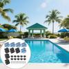 Pool Solar Cover Strap Clip Reel Attachment Set Tube and Solar Cover Fastening Set for Swimming Pool Cover Roller