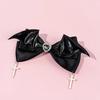 1PC Elegant Bows Hair Clip with Heart Crosses Design Soft Fabric Hairpin For Women Girls Daily Use