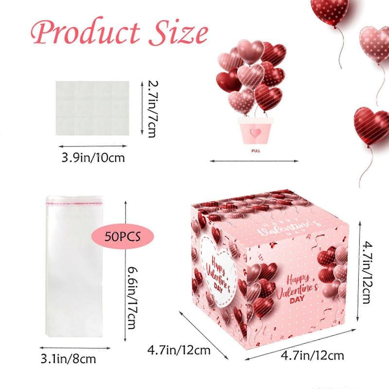 Valentine's Day Money Box for Cash Pull Money Box for Cash Gift with Greeting Card Valentine Surprise Money Roll Gift Box DIY Money Box Toy Playsets
