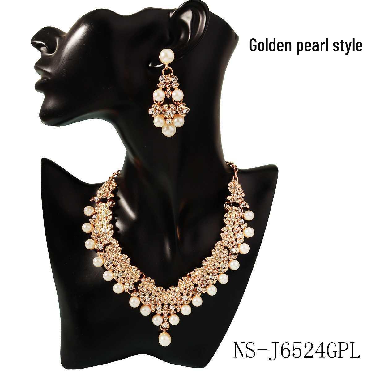 

Роскошный комплект ожерелья и серег со стразами для невесты для женщин - Элегантные украшения для вечерней вечеринки