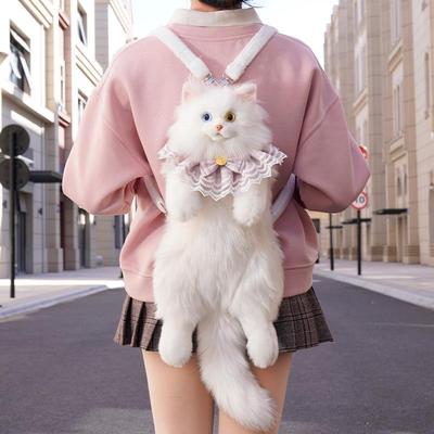 Heterochromie Weißer Katzen Plüsch Rucksack & Puppe Spielzeug Geschenk