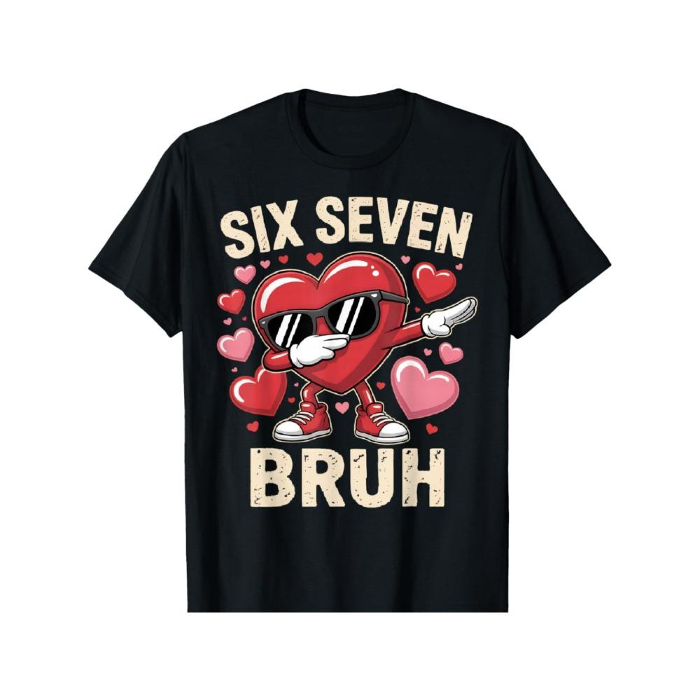 

Summer Funny Boy Number 67 Six Seven Print Kids Short Sleeves T-Shirt Loose Casual Outdoor Street Boy and Girl Tees Tops - Me... S разноцветный