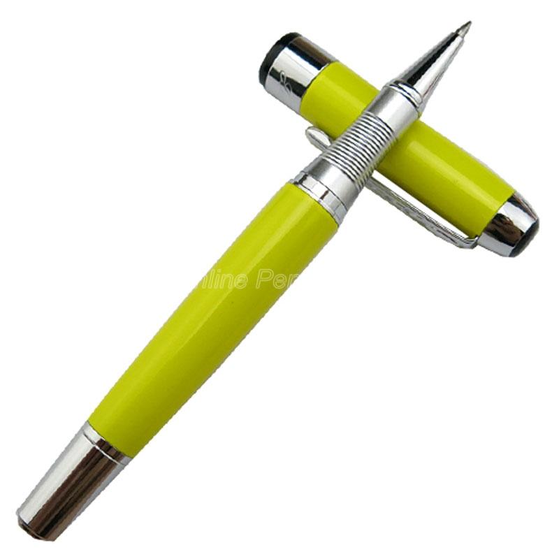 Penna a Rullo Jinhao 250 Metallo Argento & Dettagli Oro Multicolore Gadget per Scrivere Cancelleria Scuola Ufficio