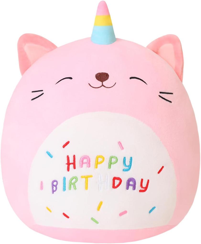 Cat Birthday Squishmallows Cow Unicorn Plush Toy Cute Doll Cartoon Kids Gift