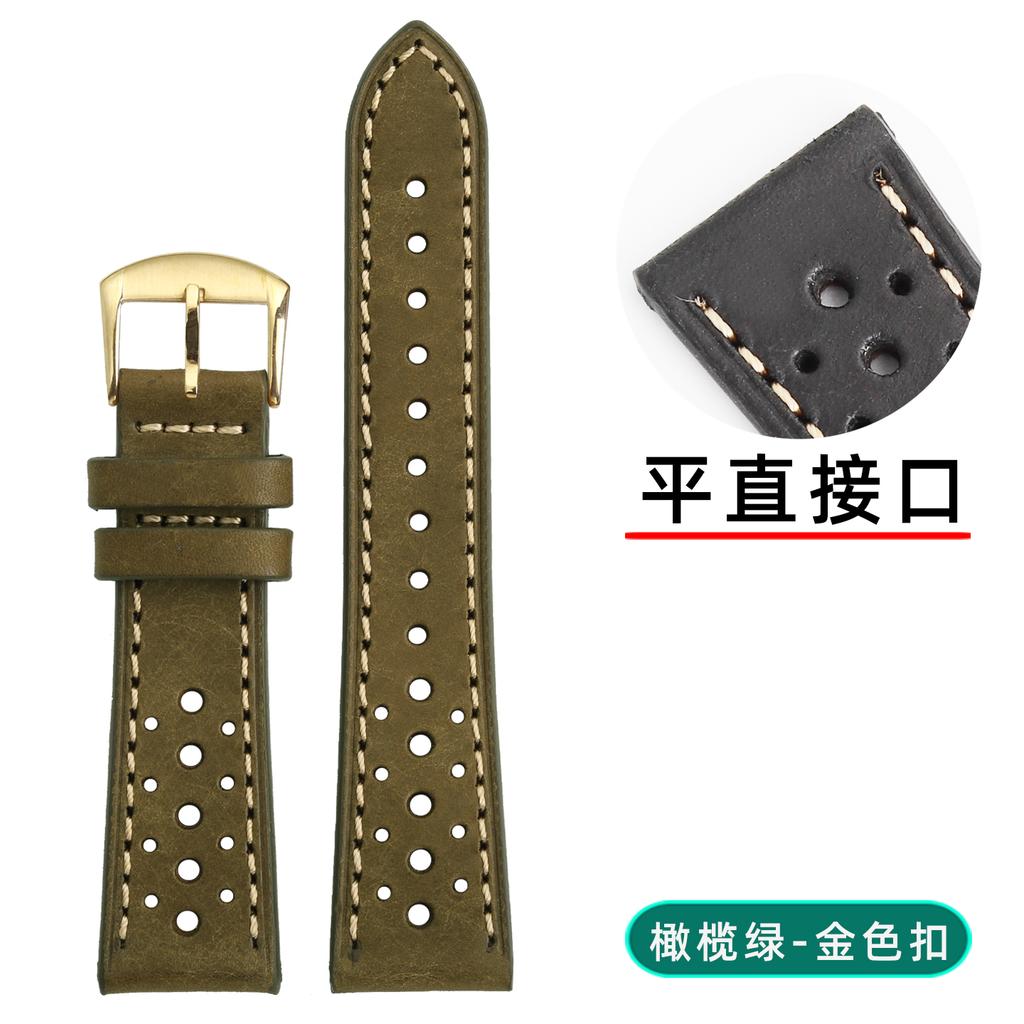 Handmade PUEBLO Italian Cowhide strap 18 19 20 21 22MM for Omega Longines Rolex Soft Retro breathable Genuine leather Watch band