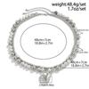 Fashion Simple Double Layered Beaded Love Heart Pendant Necklace for Women Punk Style Unisex Clavicle Chains Necklaces Jewelry Accessories KTJ