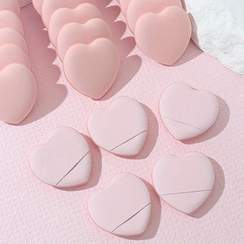 20 PCS  Heart-Shaped Finger Powder Puff Latex-Free Makeup Tool  Finger Air Cushion Sponge Powder Puff Set, Makeup Puff,
