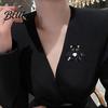 Versatile Enamel Brooch Craft Halloween Cartoon Black Cat Skeleton Shape
