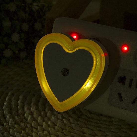 Heart-Shaped LED Night Automatic Sensor Light Bedroom Hallway Stairs Wall Lamp