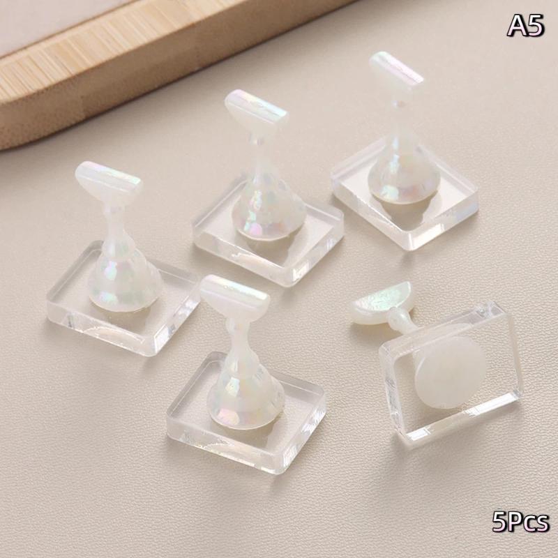 Non-Magnetic Acrylic Nail Stand Nail Chess Nail Practice Stand False For Cat Eye Gel Press On Manicure Stand Tools