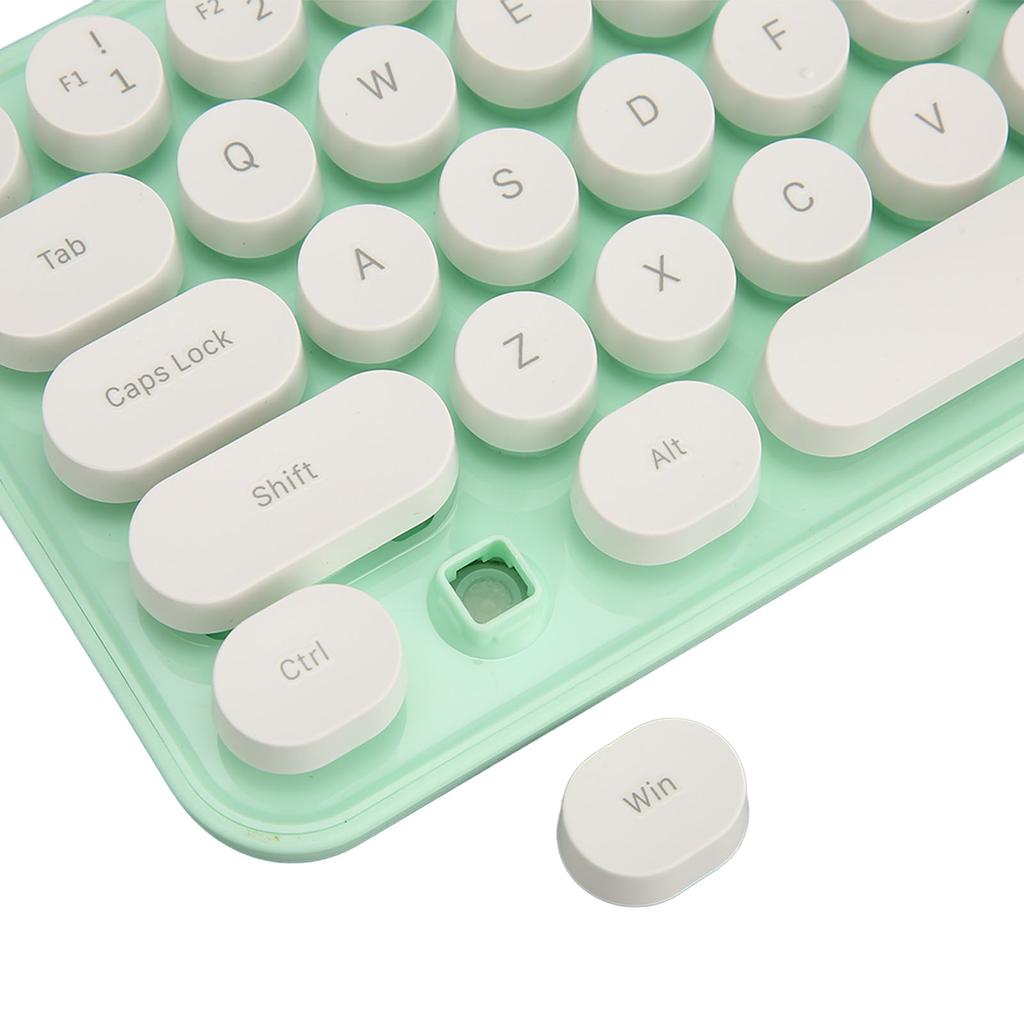 Wireless Keyboard Mouse Combo Portable Retro Silent 2.4G Wireless 68 Keys Keyboard Mouse Set