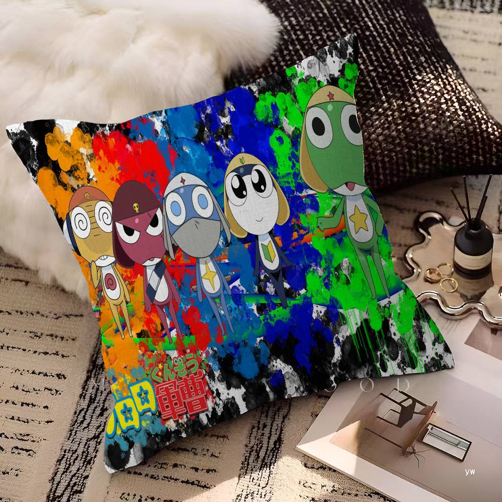 Keroro Frog Cool Gunsou Sergeant Personalized Pillow Dust Cover Bedroom Kids Party Decoration Pillowcase Birthday Children Gift