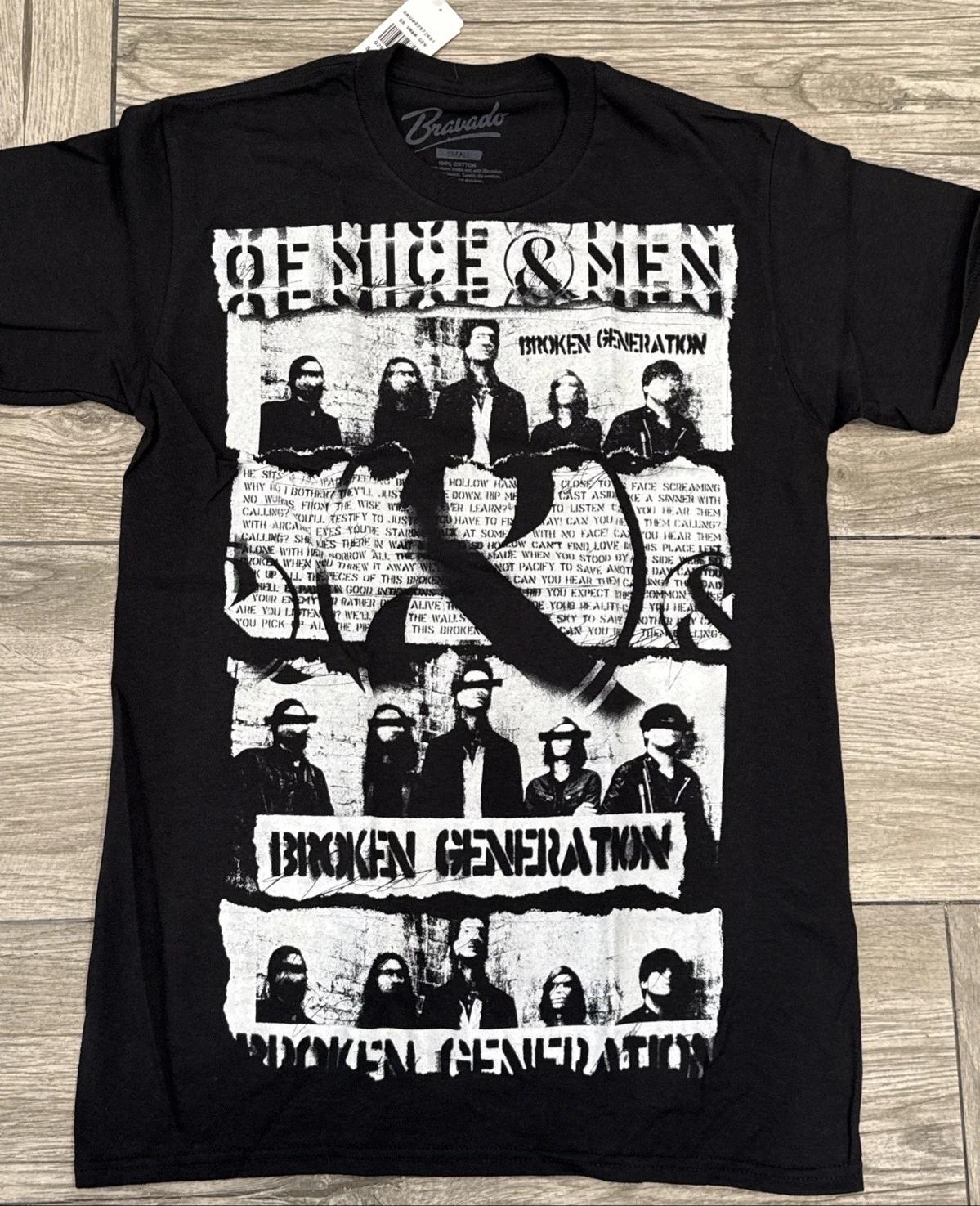 

2016 Of Mice & Men Broken Generation Official License Bravado 100% Cotton T-shirt Mens Tees Top Size Small XL