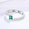 100 % 925 Sterling Silber Kreiert Moissanit 1,0 Karat Smaragd Edelstein Geburtsstein Hochzeit Verlobungsring Edler Schmuck