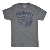 Mens Funny T Shirts Socrates Sarcastic Graphic Novelty Tee for Men