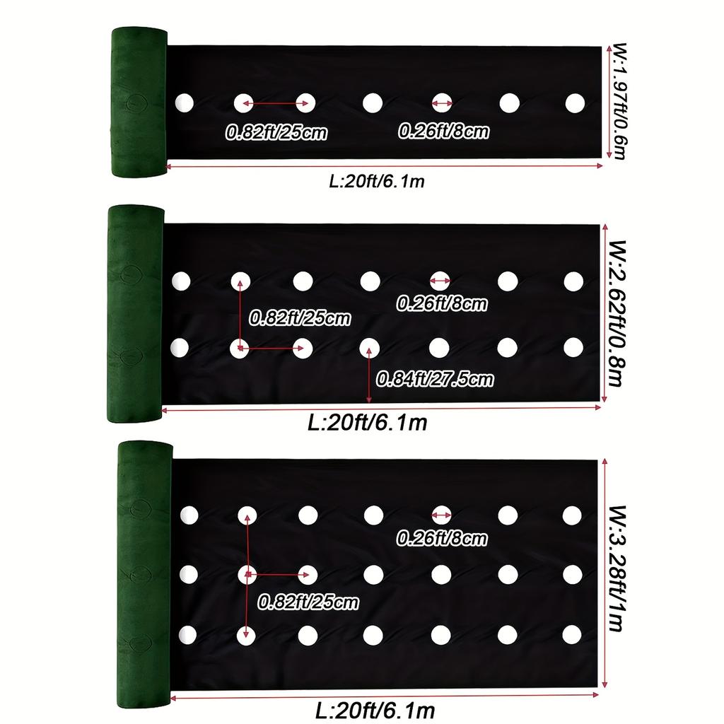 Tejido Perforado Resistente para Barrera de Malezas Ideal para Jardín, Huerto, Frutal y Patio - Suprime las Malezas, Transpirable, Permeable al Agua