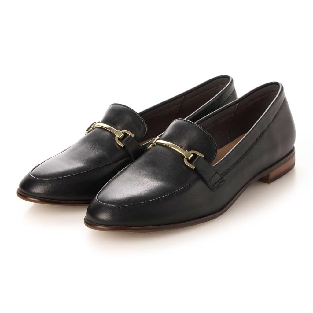 EVOL Women's Genuine Leather Round Bit Loafers IT8092 BLS 22.0 Cm