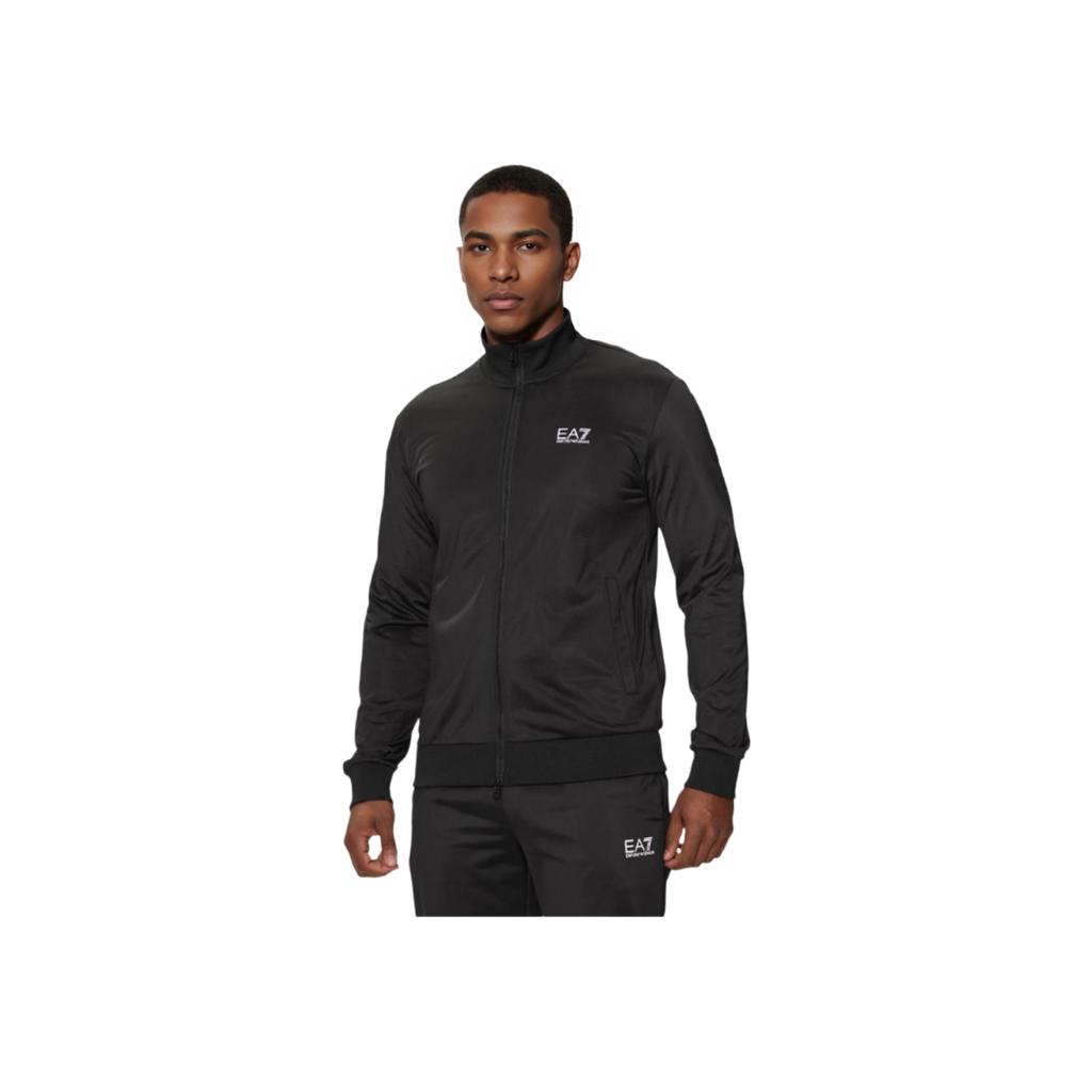 Emporio Armani EA7 Solid Letter Print Fitted Casual Sports Suit Men suit Black 8NPV65-PJHCZ-1200