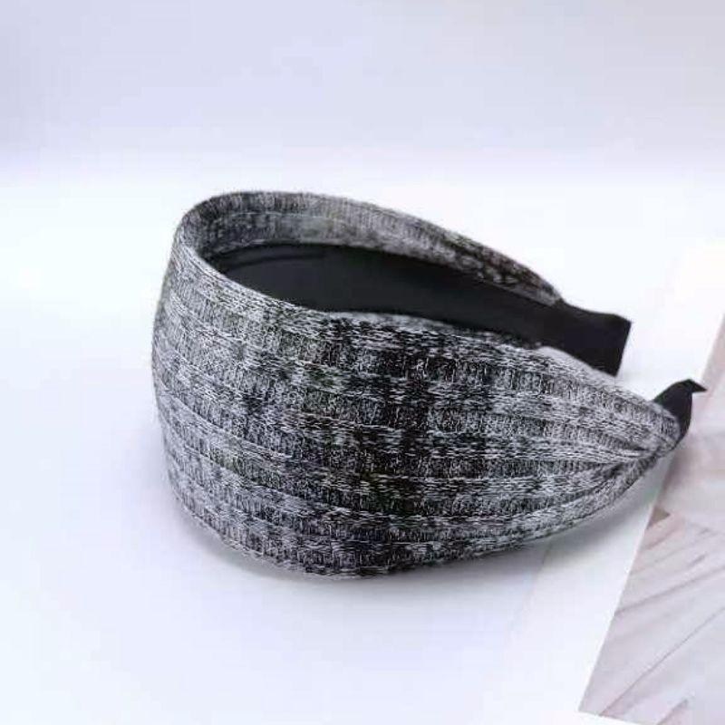 

Новое поступление Вязаная повязка на голову с узором для осени и зимы с широкой каймой, полосатая повязка для волос с вертикальным вырезом, аксессуары для женщин