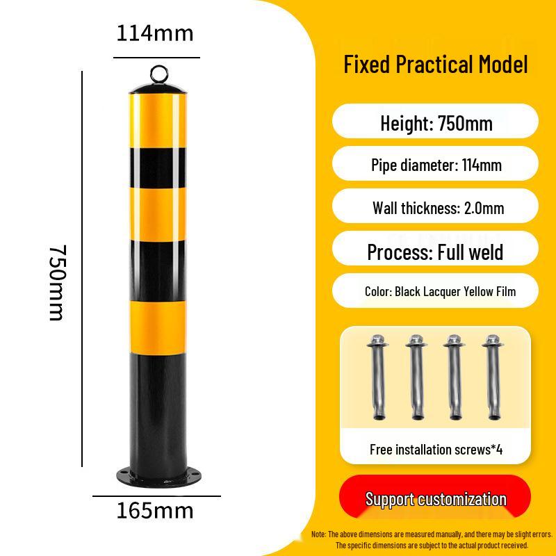 Reflective Anti-Collision Car Stopper Steel Warning Post