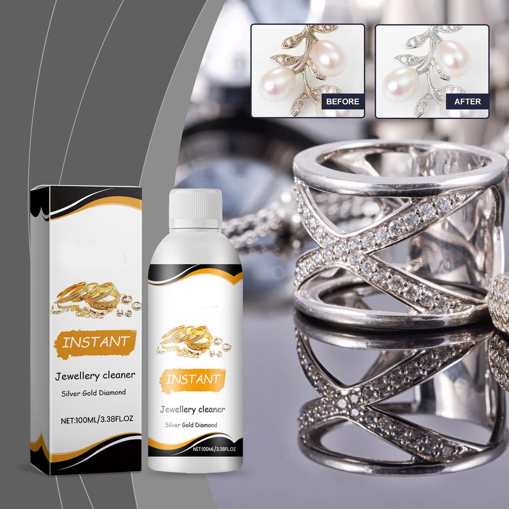 Jewelry Cleaning Solution Jewelry Care, Stain Removal, Cleaning, And Polishing Agent For Gold, And Glass Surfaces 100ml